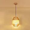 Slatted Cage Wooden Pendant Light