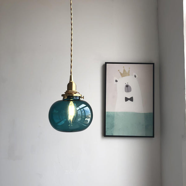 small-retro-handmade-glass-pendant-light