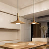 Solid Wood Disc Pendant Light