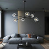 Staggered Glass 6 Light Chandelier