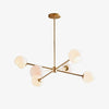 Staggered Glass 6 Light Chandelier
