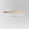 Alabaster Oval Wall Sconce with Brass Band, ADA Vertical or Horizontal Light for Bedroom and Hallway