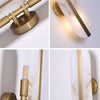 Alabaster Oval Wall Sconce with Brass Band, ADA Vertical or Horizontal Light for Bedroom and Hallway