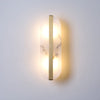 Alabaster Oval Wall Sconce with Brass Band, ADA Vertical or Horizontal Light for Bedroom and Hallway