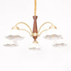 Swedish Modern Brass Chandelier