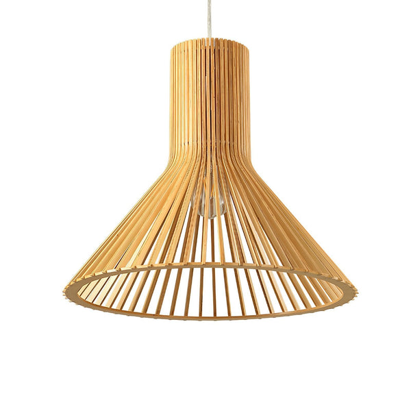 Trumpet Wood Art Pendant Light