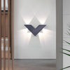 V Shaped Waterproof Led Black Modern Outdoor Wall Lamp