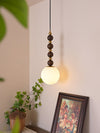Vertical Walnut Balls Pendant Lamp