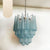 Vintage Murano Blue Glass Petals Chandelier