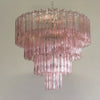 Vintage Murano Pink Glass Chandelier