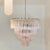 Vintage Murano Pink Glass Chandelier
