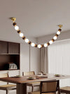 Walnut Bead Necklace Pendant Lamp