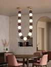 Walnut Bead Necklace Pendant Lamp