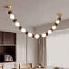 Walnut Bead Necklace Pendant Lamp