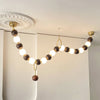Walnut Bead Necklace Pendant Lamp
