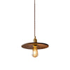 Walnut Saucer Pendant Light