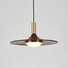 Walnut Wood Dish Pendant Light