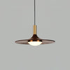 Walnut Wood Dish Pendant Light