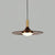 Walnut Wood Dish Pendant Light