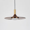 Walnut Wood Dish Pendant Light