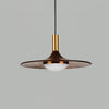 Walnut Wood Dish Pendant Light