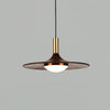 Walnut Wood Dish Pendant Light