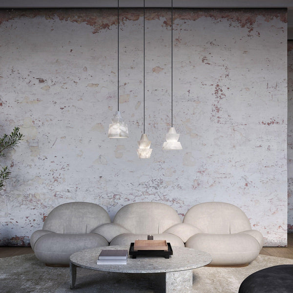 White Alabaster Pendant Light