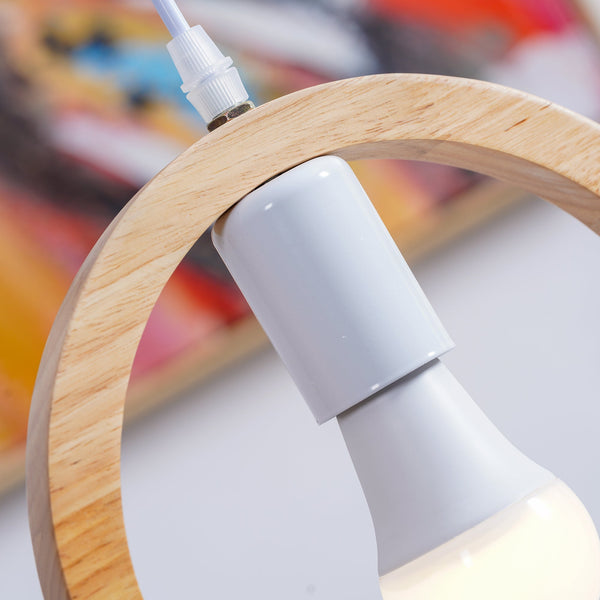 Wood Bird Resin Pendant Light
