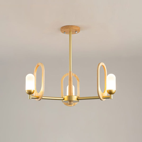 Wood Art Halo Chandelier