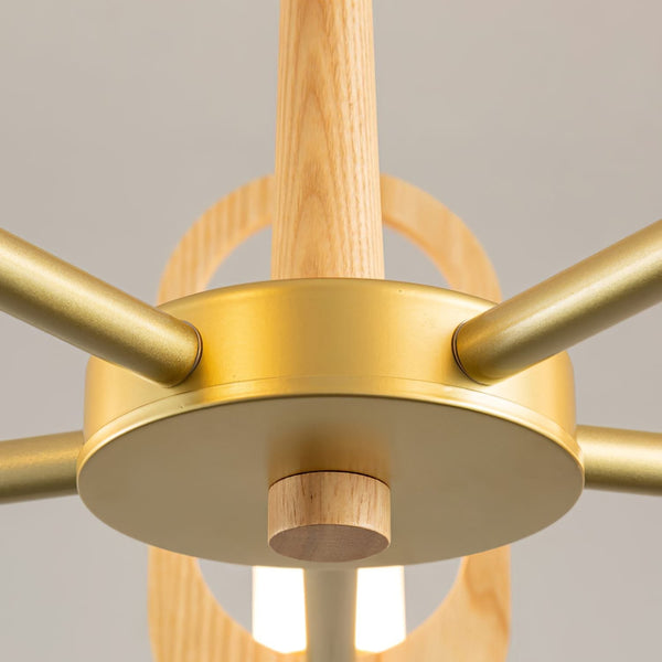 Wood Art Halo Chandelier