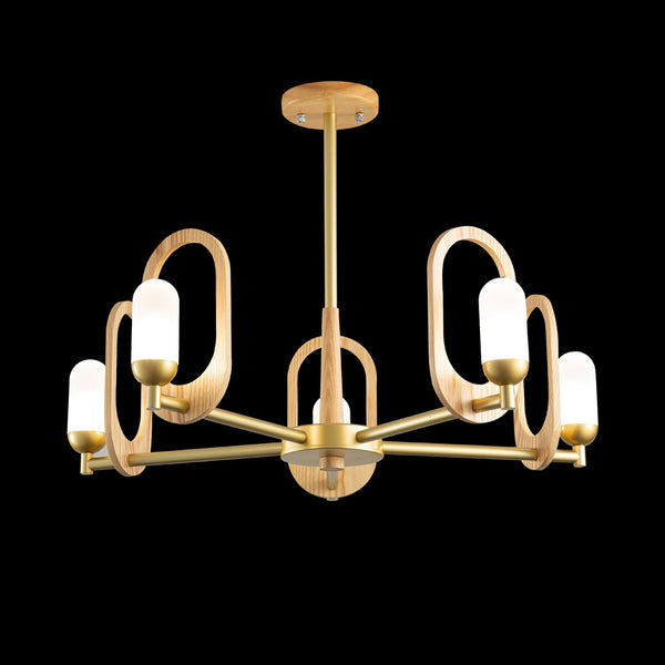 Wood Art Halo Chandelier