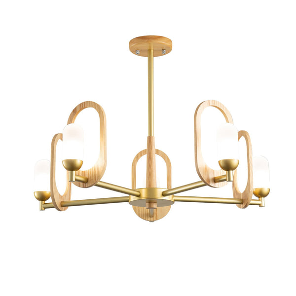 Wood Art Halo Chandelier