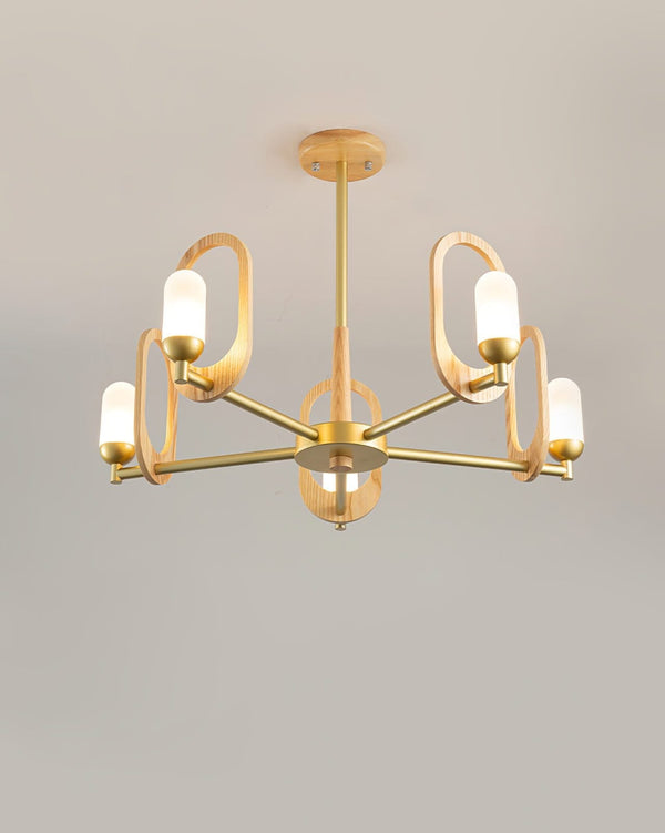 Wood Art Halo Chandelier