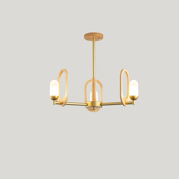 Wood Art Halo Chandelier