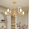 Wood Art Halo Chandelier
