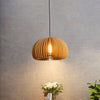 Wooden Pumpkin Pendant Lamp