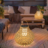 Woven Sphere Solar Lantern Outdoor Lamp