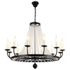 Empire Wagon Wheel Chandelier 8 10 12 Candle Lights 20 Adjustable Chain Crystal Accents