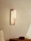 alabaster ribbed wall sconce led