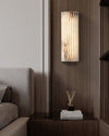 alabaster ribbed wall sconce led