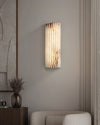 alabaster ribbed wall sconce led