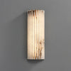 alabaster ribbed wall sconce led