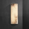 alabaster ribbed wall sconce led
