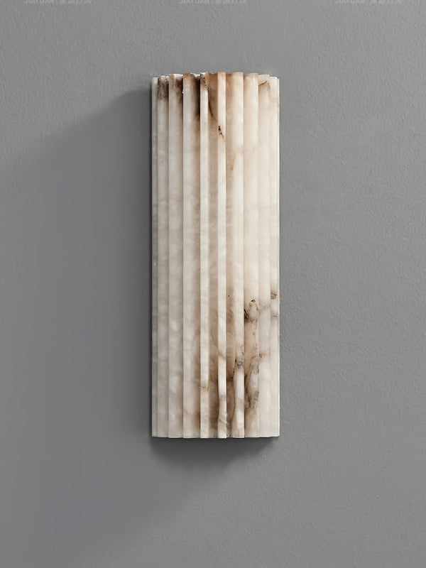 alabaster ribbed wall sconce led