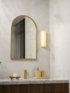 alabaster ribbed wall sconce led
