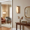 alabaster ribbed wall sconce led