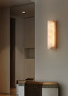 alabaster ribbed wall sconce led