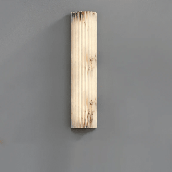 alabaster ribbed wall sconce led