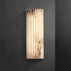 alabaster ribbed wall sconce led