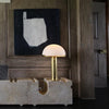 alabaster table lamp bronze gold bedside nightstand living room